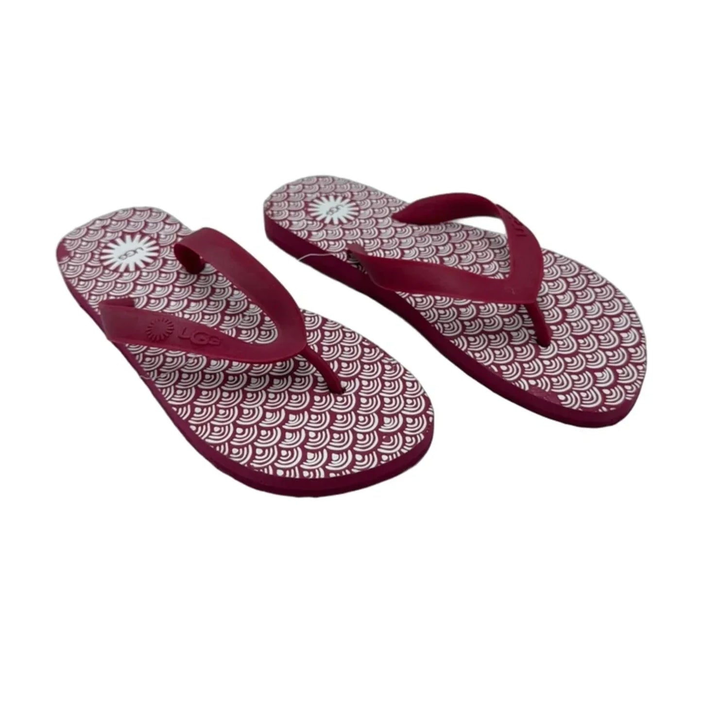Sandals / Flip-Flops Designer By UGG In Pink, Size: 5