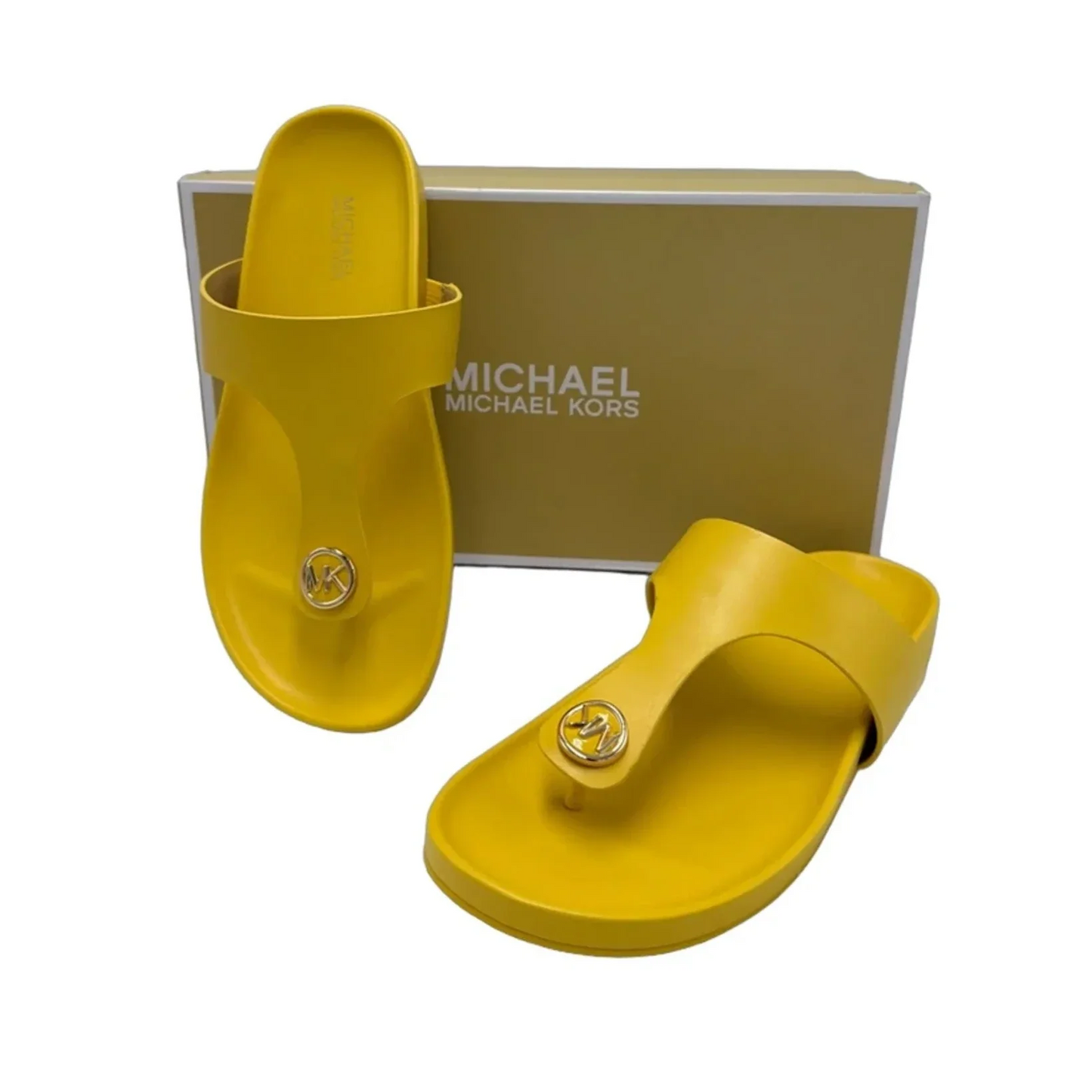 Sandals Flats By Michael By Michael Kors In Yellow, Size: 6