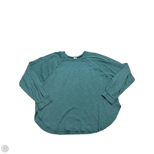 Top Long Sleeve By Pilcro In Teal, Size: Xl