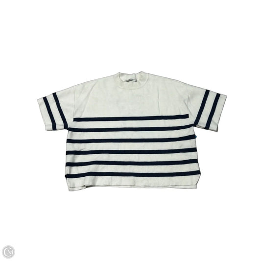 Sweater Short Sleeve By Abercrombie And Fitch In Striped Pattern, Size: Xs