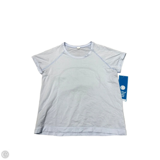 Athletic Top Short Sleeve By Lululemon In Blue, Size: L