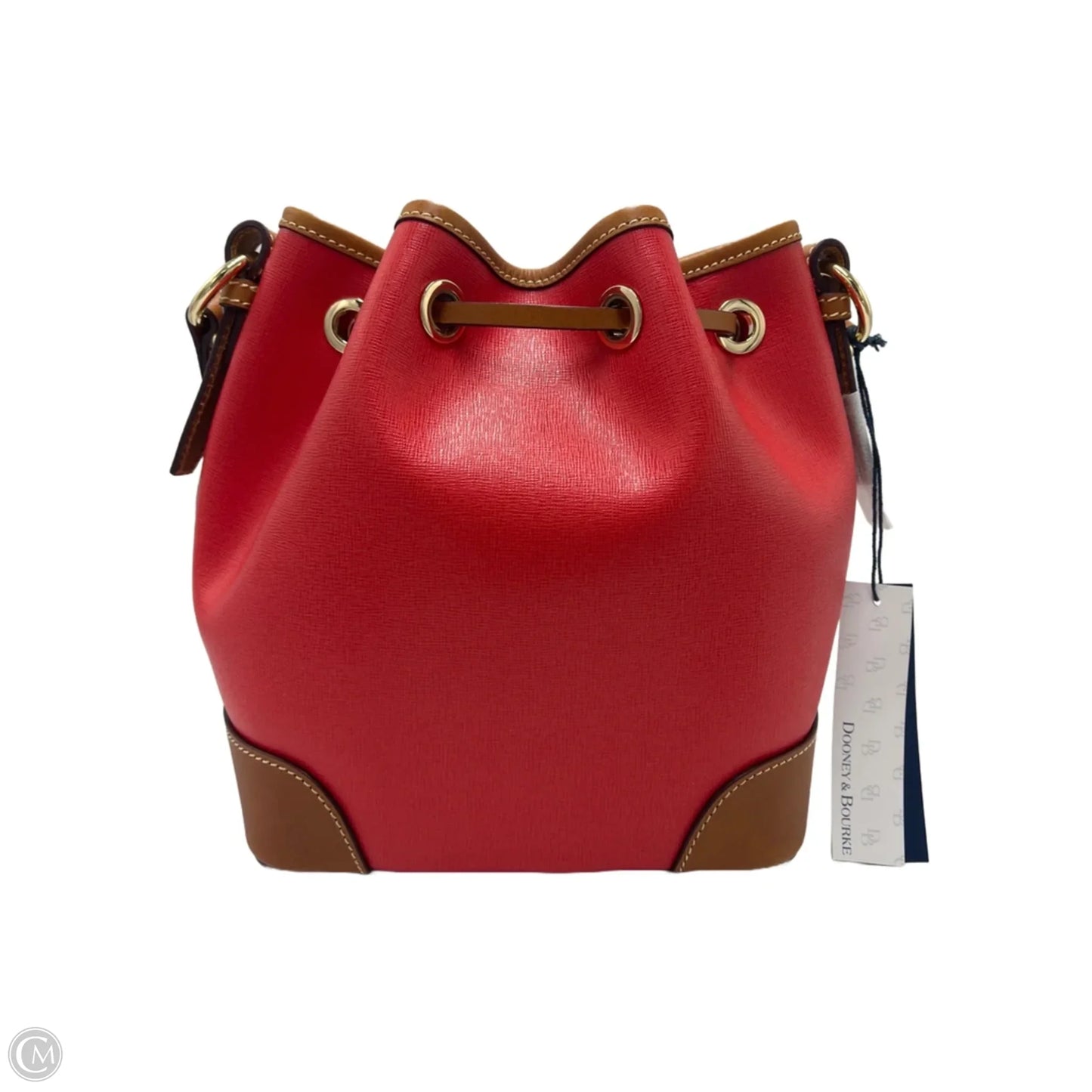 New! Pebble Leather Bucket Bag By Dooney And Bourke