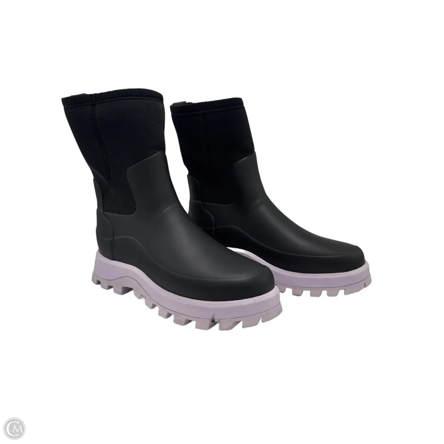 Rain Designer Boots By Hunter In Black & Purple, Size: 8