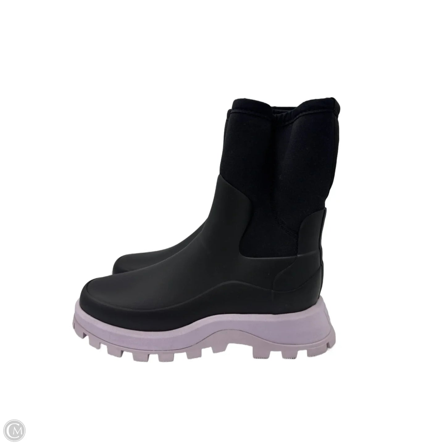 Rain Designer Boots By Hunter In Black & Purple, Size: 8