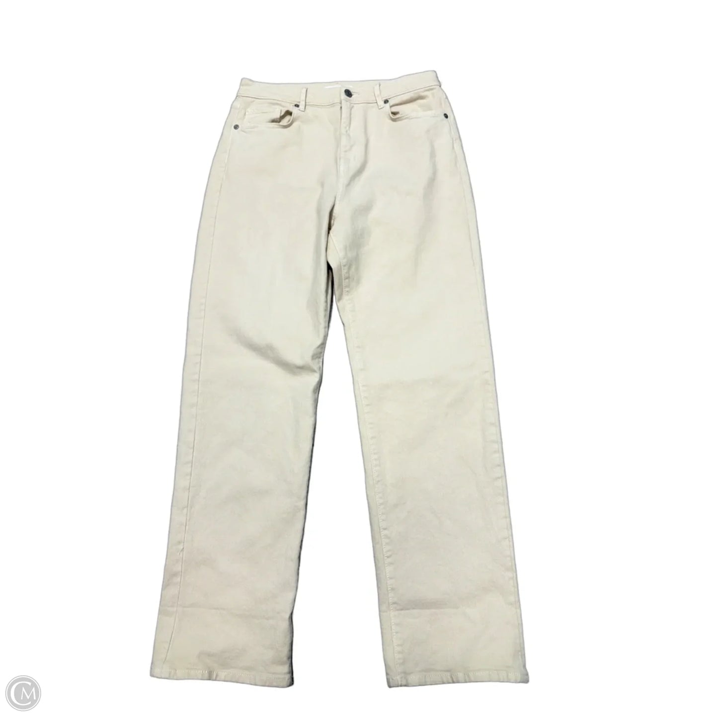 Jeans Straight By Loft In Cream, Size: 8