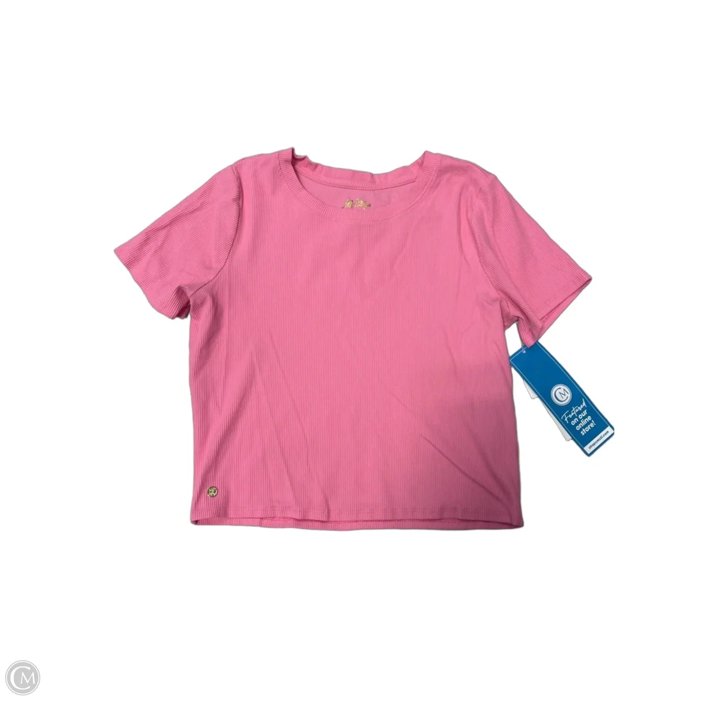 Top Short Sleeve Designer By Lilly Pulitzer In Pink, Size: L