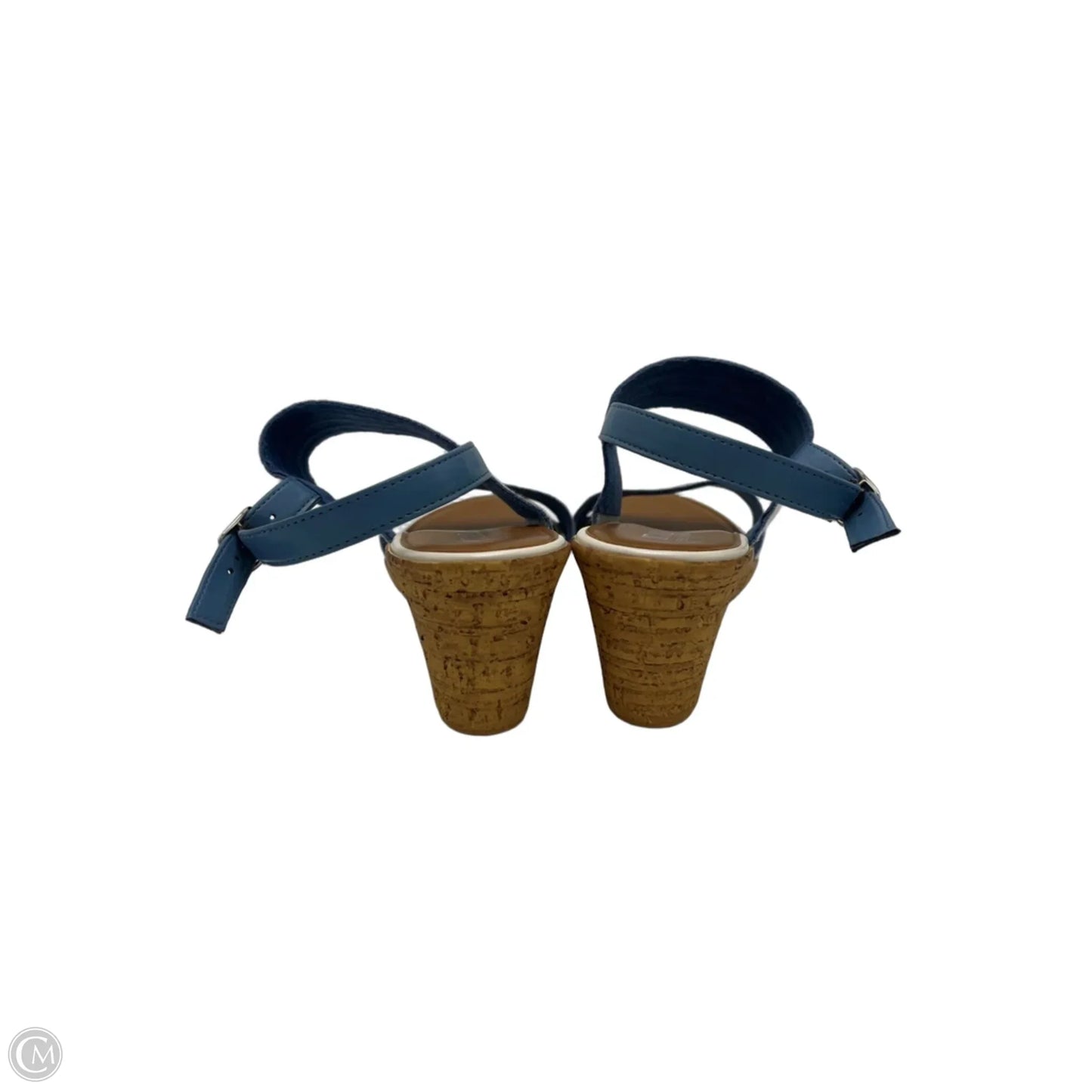 Shoes Heels Block By Italian Shoemakers In Blue & Brown, Size: 10