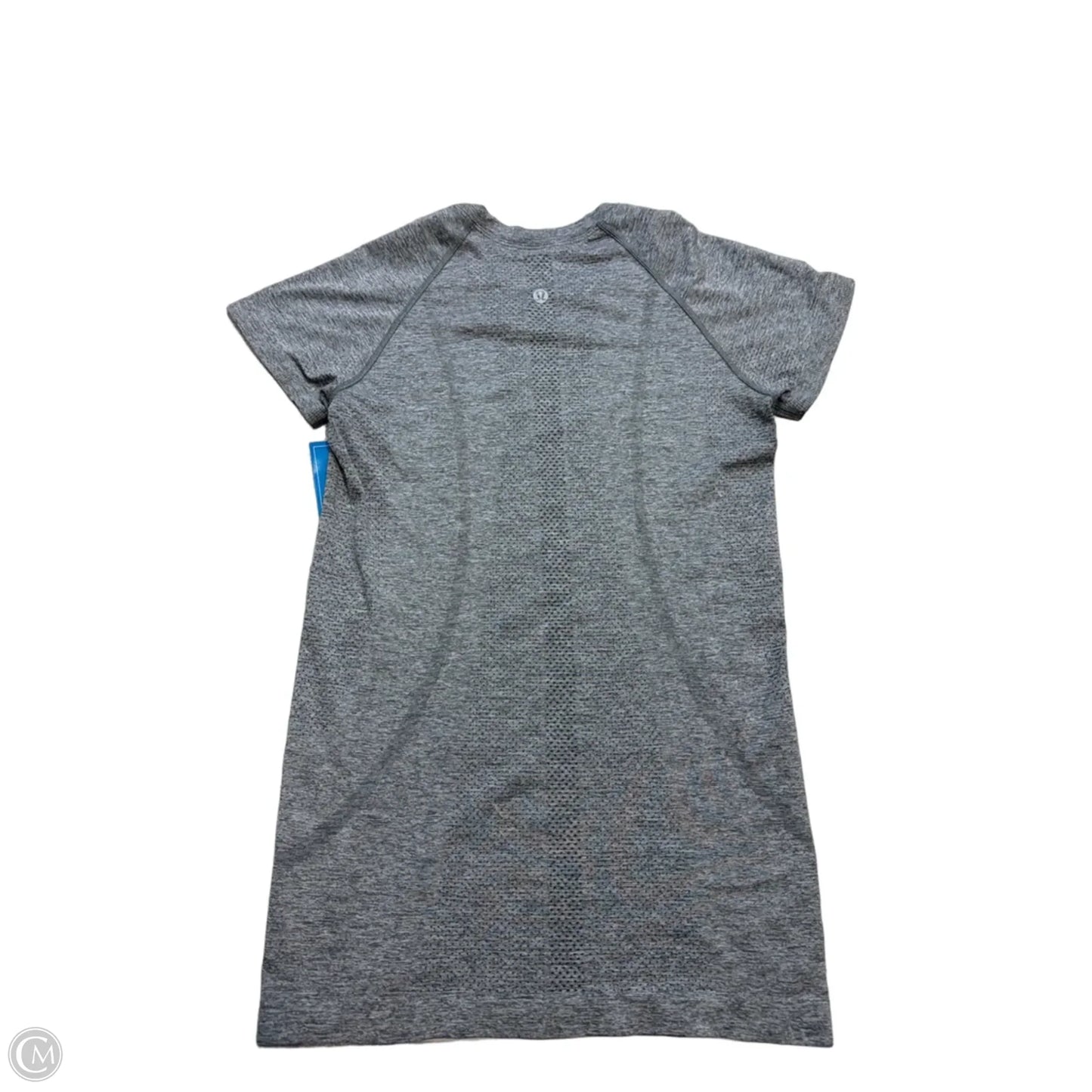 Athletic Top Short Sleeve By Lululemon In Grey, Size: S