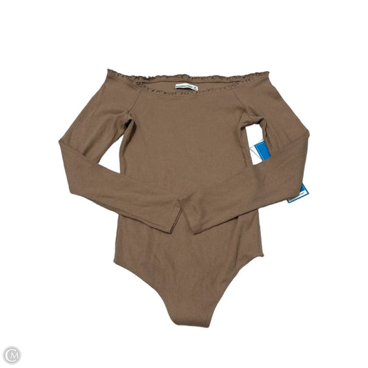 Top Long Sleeve By Abercrombie And Fitch In Brown, Size: M