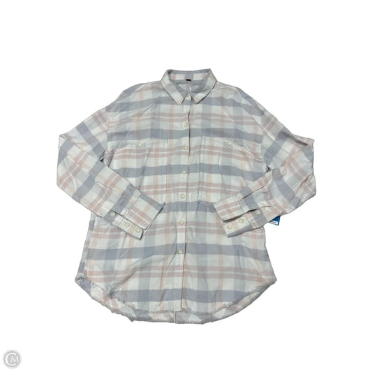 Top Long Sleeve By Free People In Plaid Pattern, Size: M