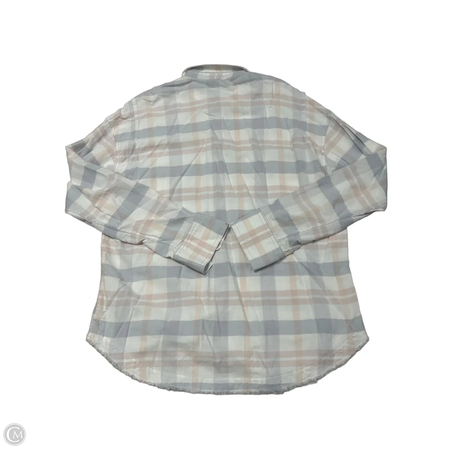 Top Long Sleeve By Free People In Plaid Pattern, Size: M
