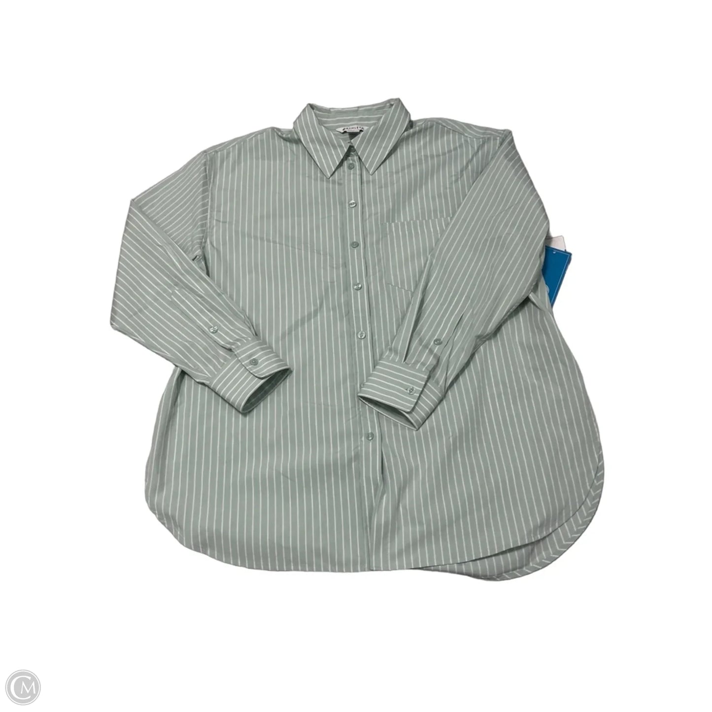 Top Long Sleeve By Athleta In Striped Pattern, Size: M