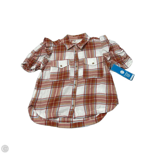 Top Short Sleeve By Pilcro In Red, Size: M