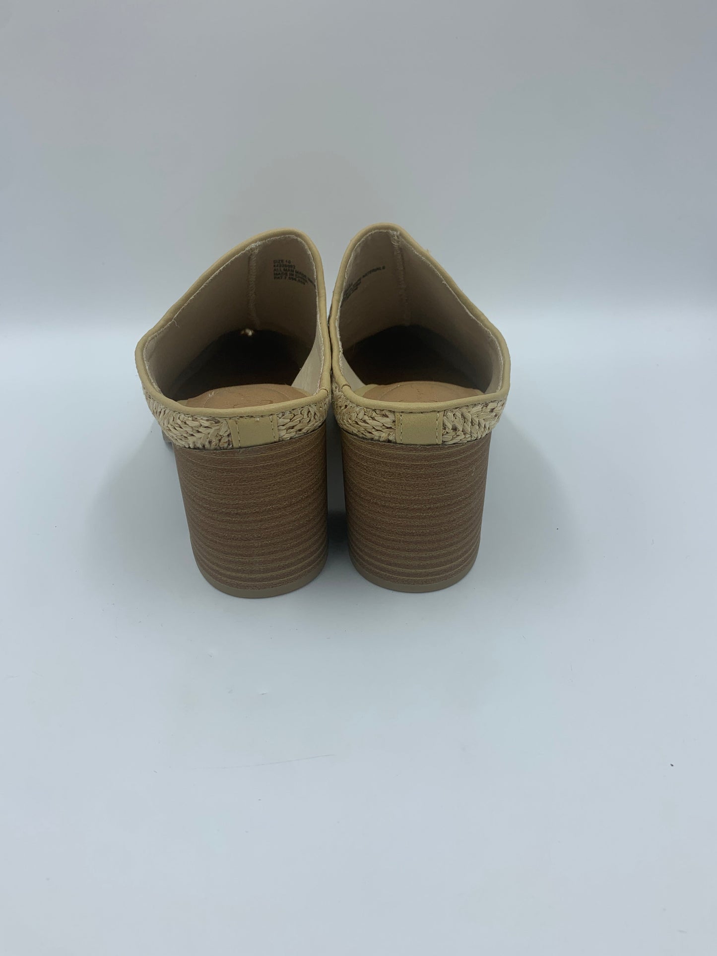 New! Tan Shoes Heels Block Cato, Size 10