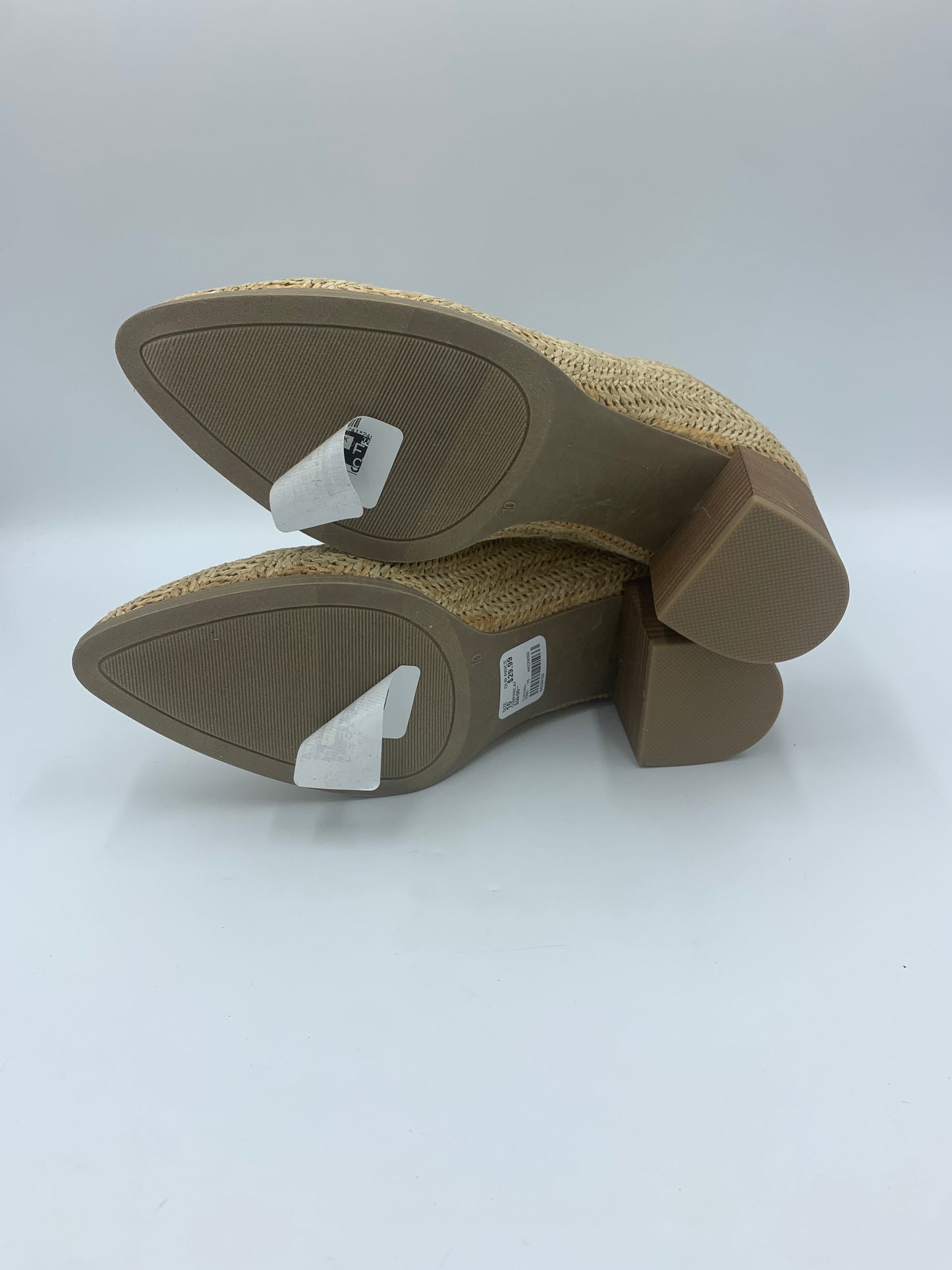 New! Tan Shoes Heels Block Cato, Size 10