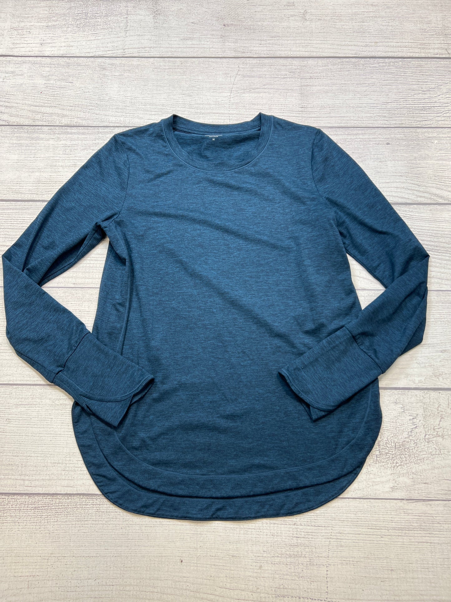 Athletic Top Long Sleeve Collar By Athleta In Blue, Size: M