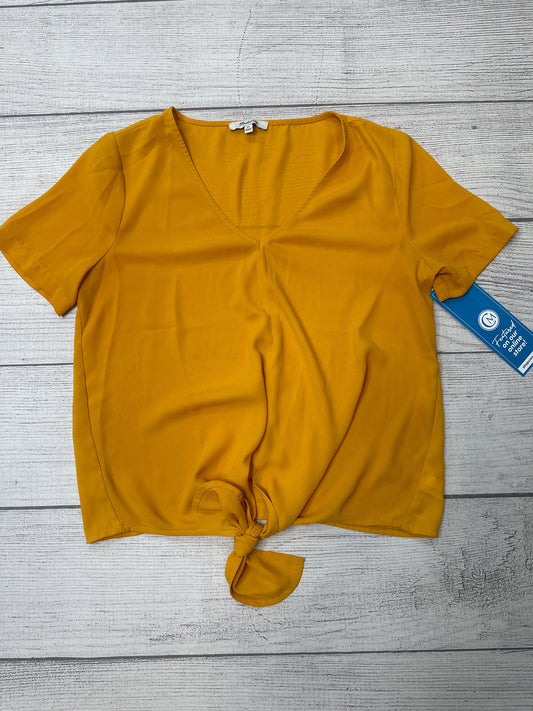 Yellow Top Short Sleeve Madewell, Size Xs