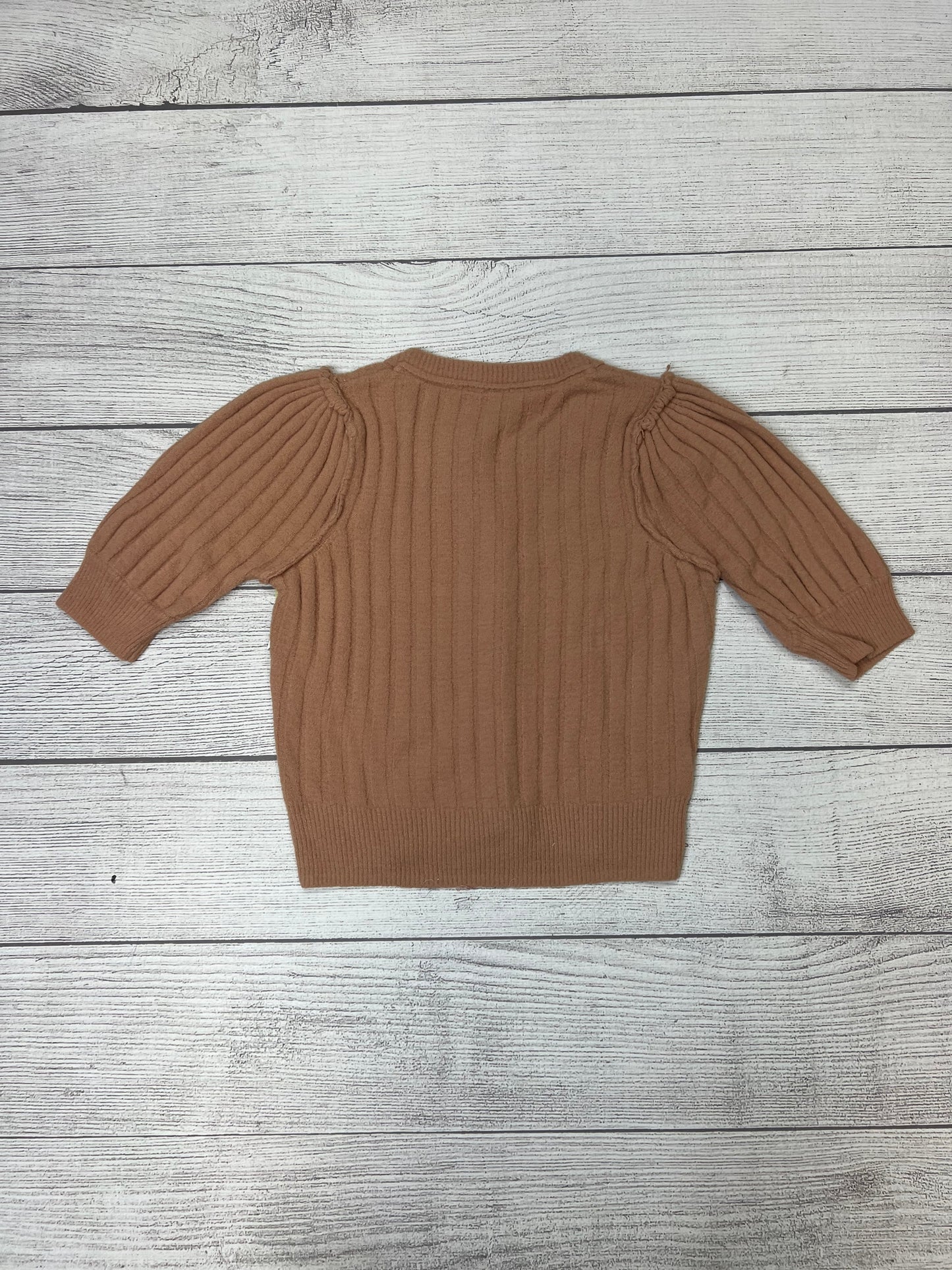 Brown Top Short Sleeve Free People, Size S