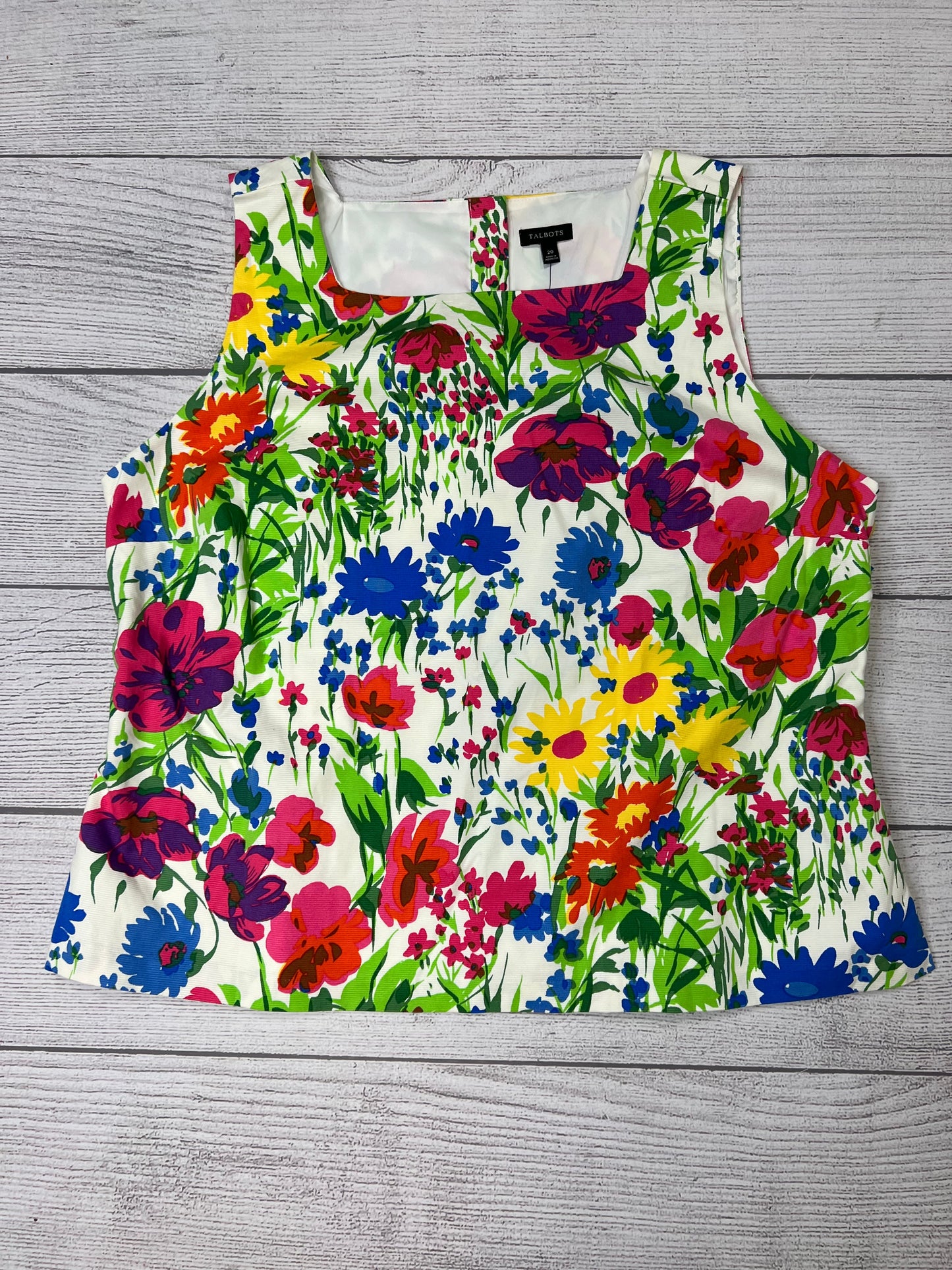 Floral Top Sleeveless Talbots, Size 1x