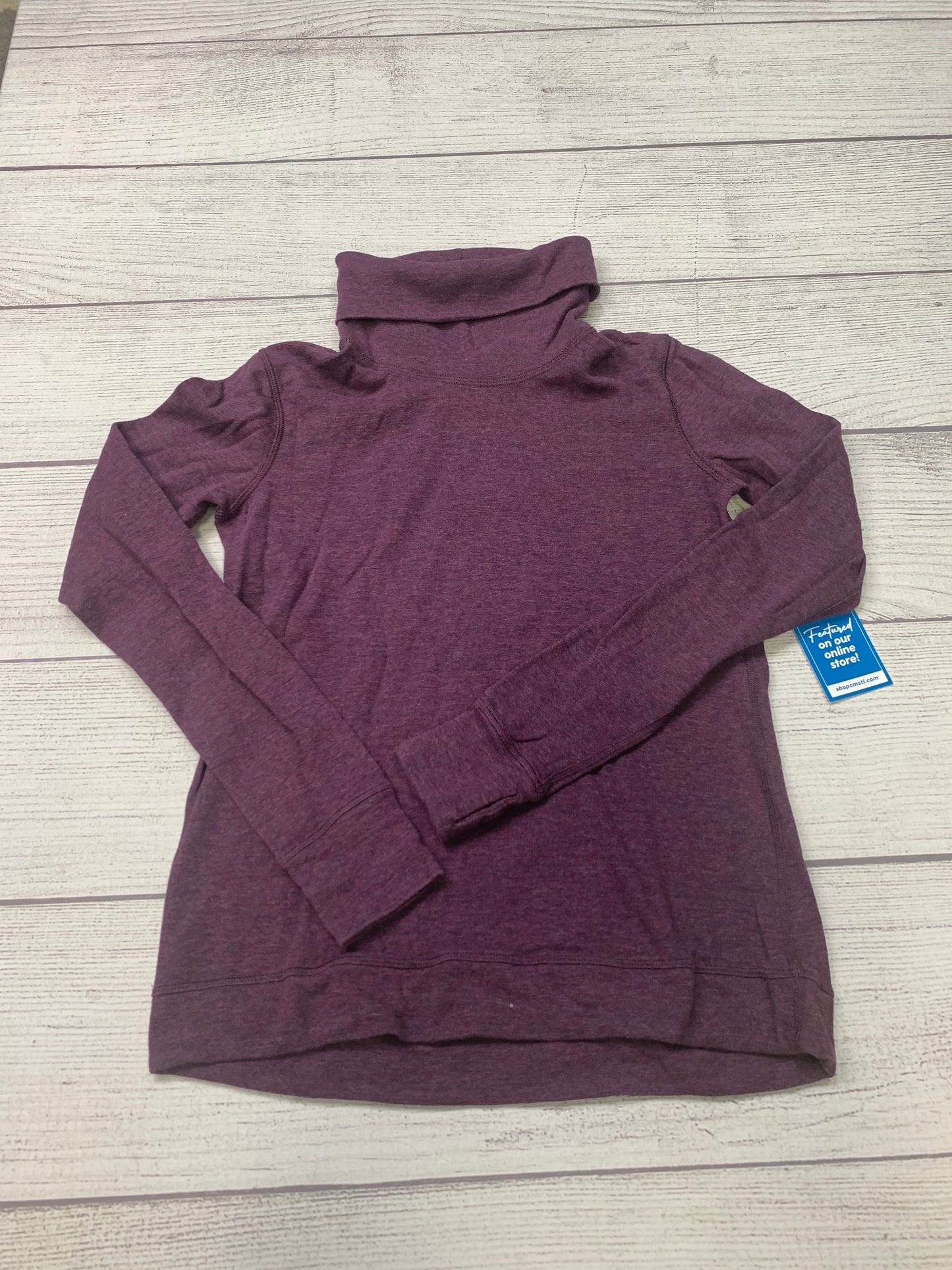 Purple Athletic Top Long Sleeve Collar Lululemon, Size S