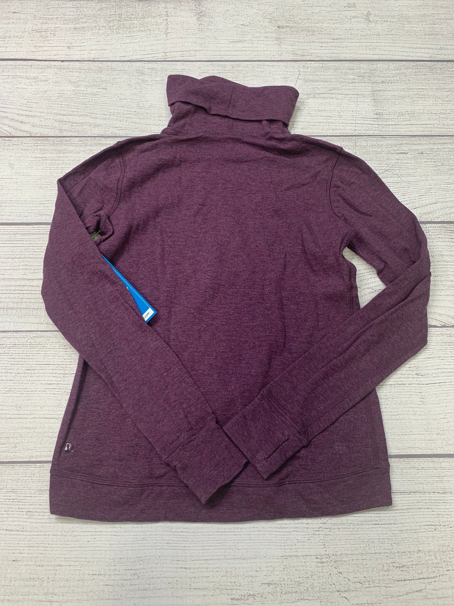 Purple Athletic Top Long Sleeve Collar Lululemon, Size S