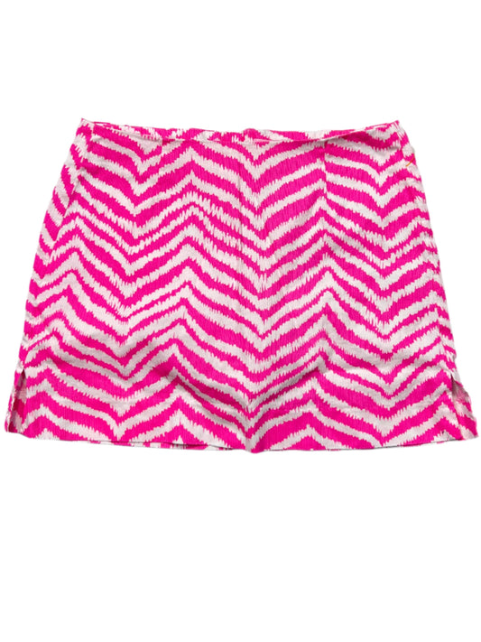 Skirt Mini & Short By Lilly Pulitzer In Pink & White, Size: 4