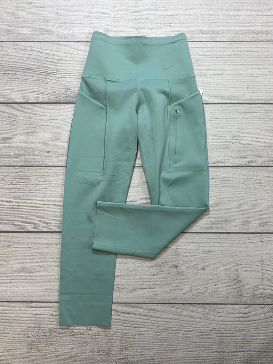 Athletic Leggings By Nike Apparel In Green, Size: Xs