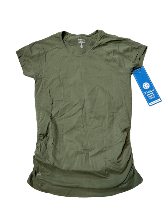 Athletic Top Short Sleeve By Athleta In Green, Size: S