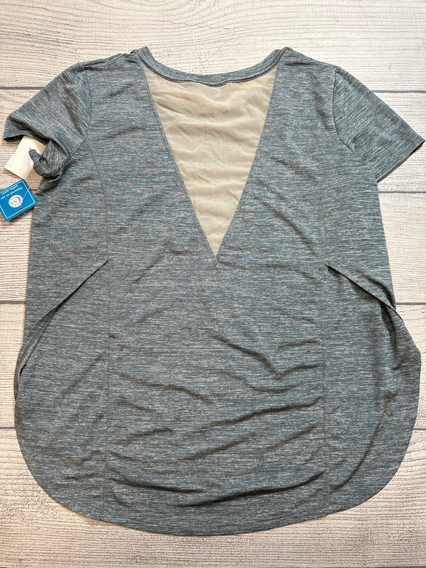 Athletic Top Short Sleeve By Athleta In Grey, Size: M