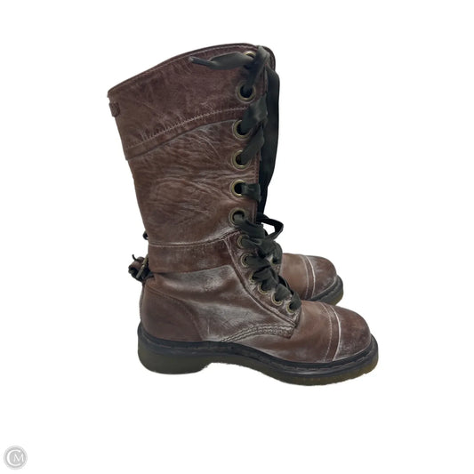 Boots Combat By Dr Martens In Brown, Size: 6