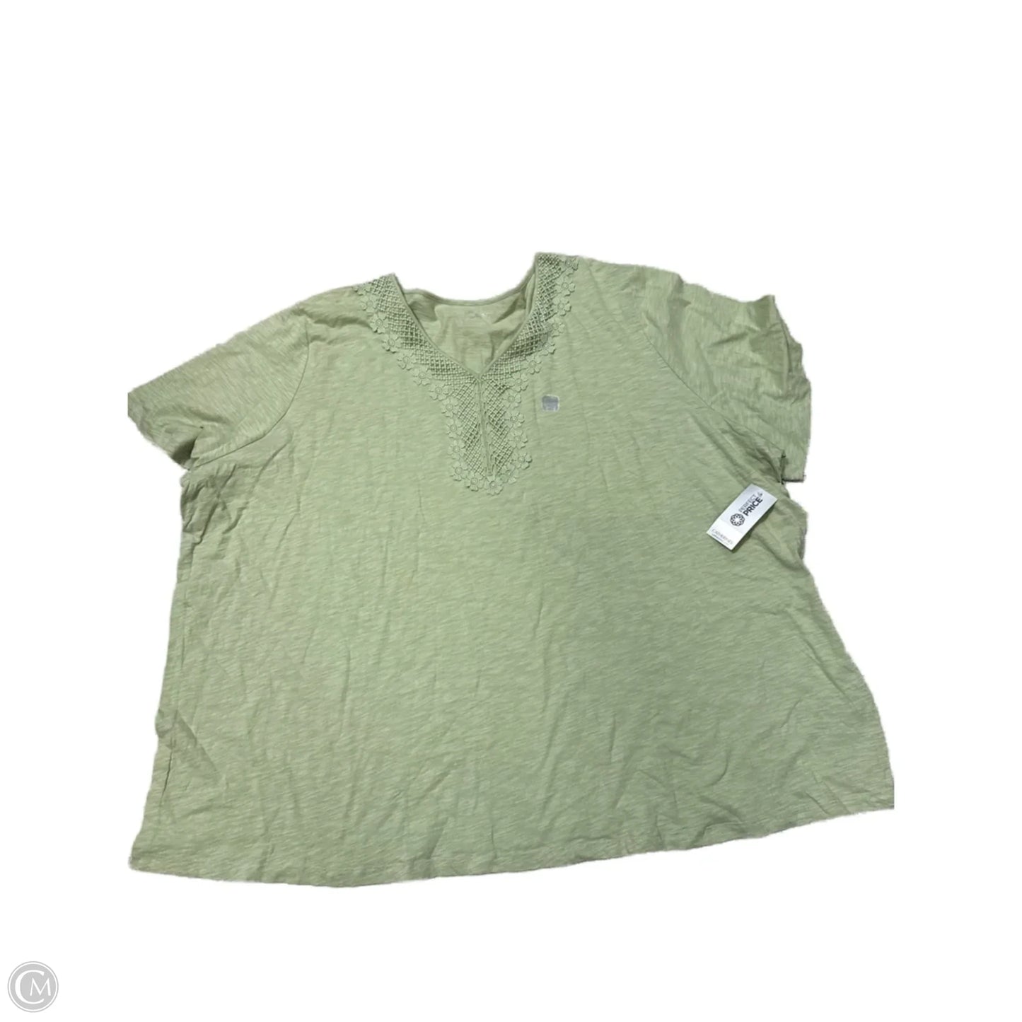 New! Top Short Sleeve By Catherines In Green, Size: 4x