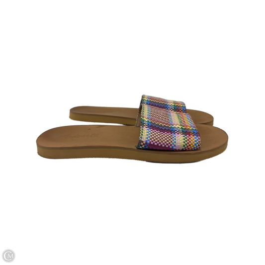 Sandals Flats By Madewell In Rainbow Print, Size: 7