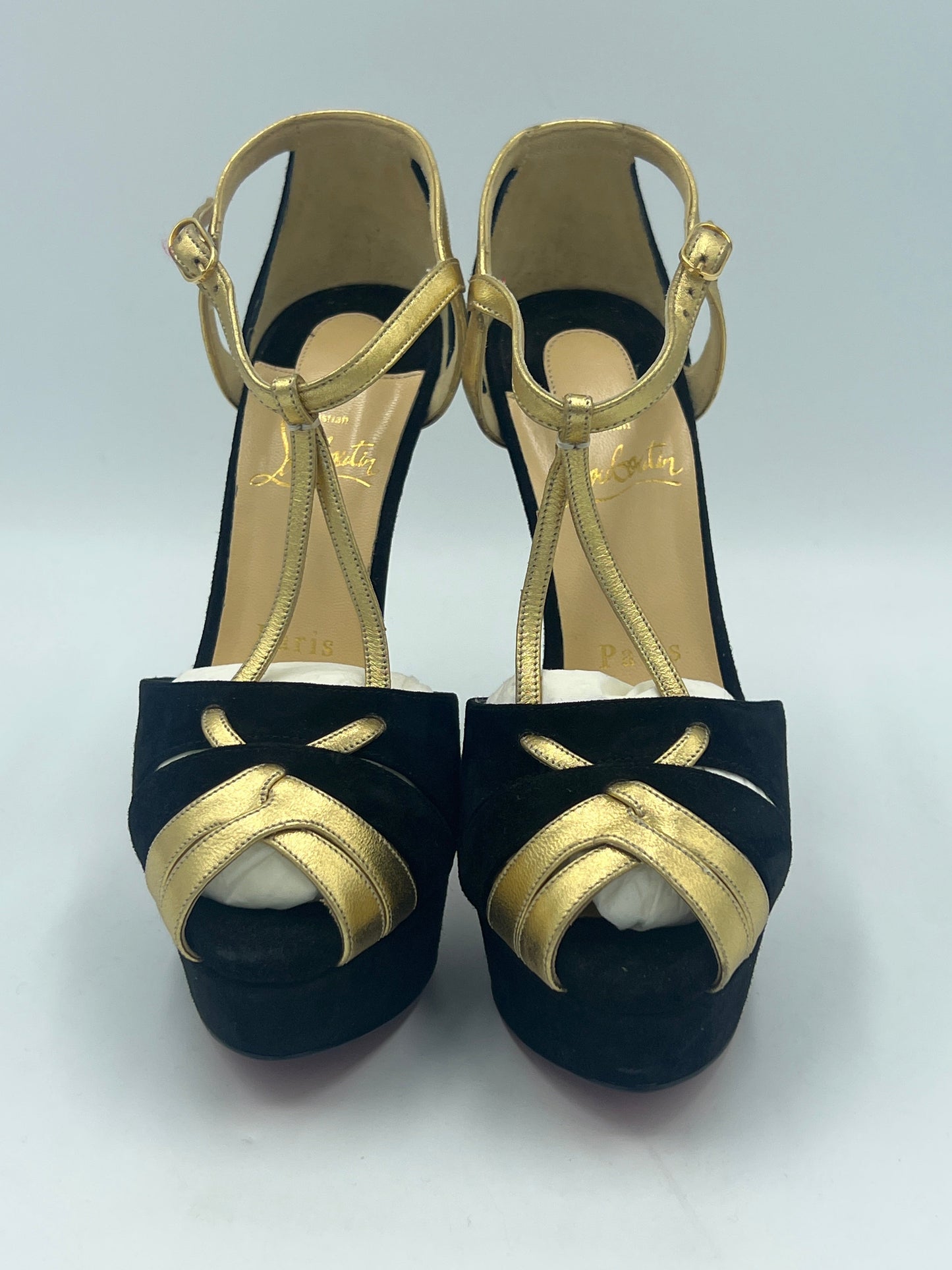 LIKE NEW! Christian Louboutin Glennalta Designer Peep Toes Size: 5