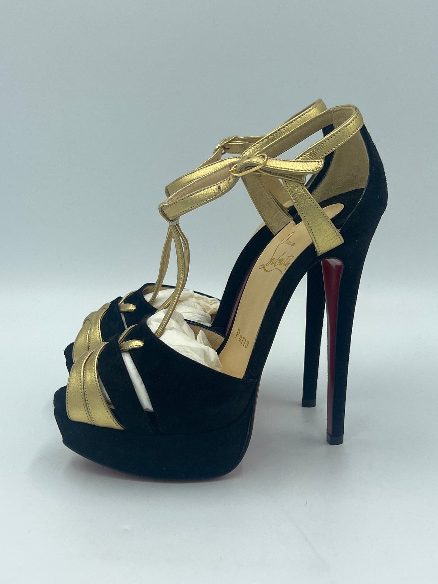 LIKE NEW! Christian Louboutin Glennalta Designer Peep Toes Size: 5