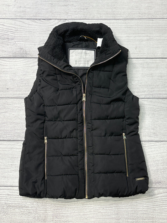 Vest Puffer & Quilted By Calvin Klein In Black, Size: S