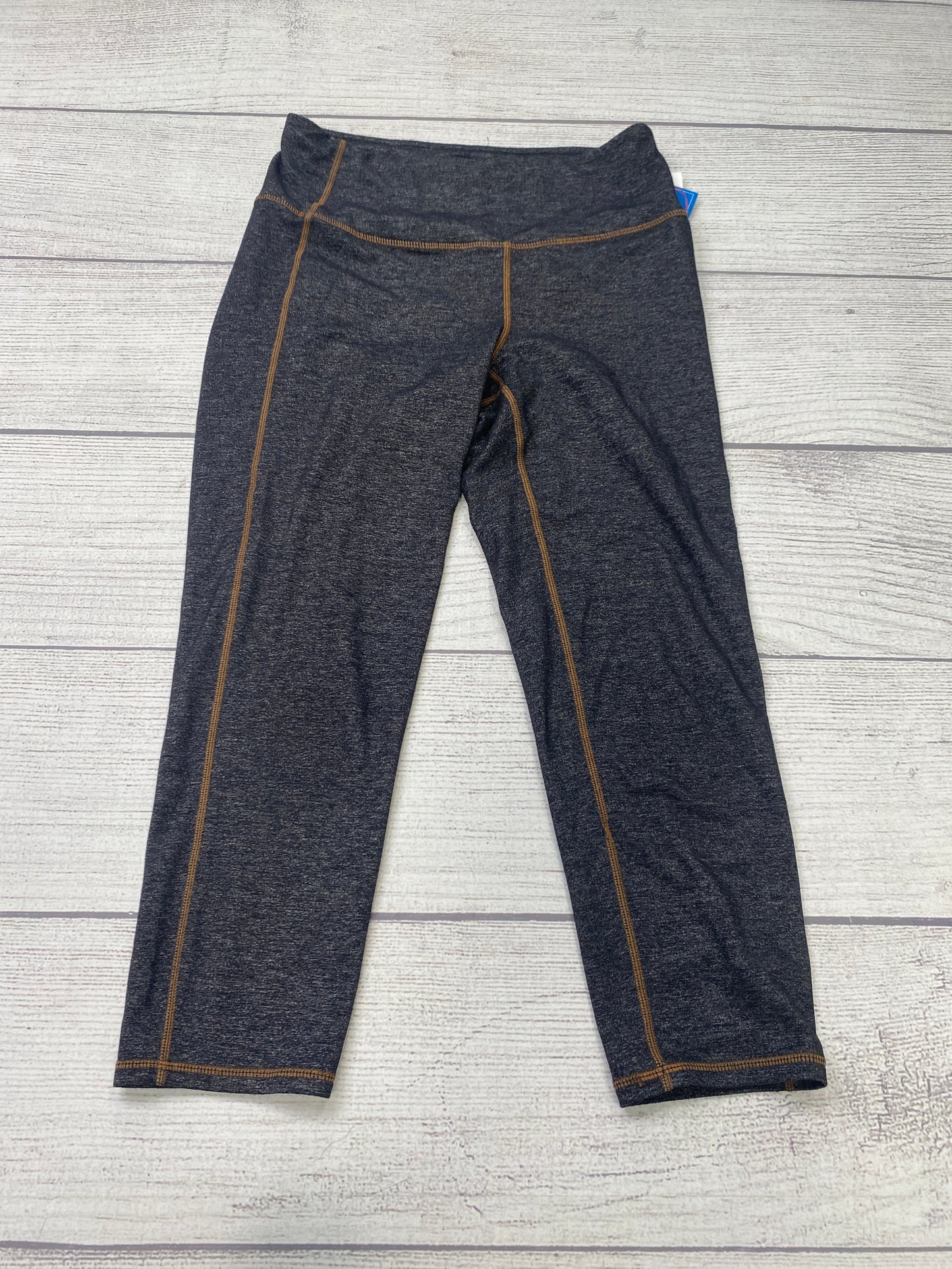 Athletic Leggings Capris By Athleta In Grey & Orange, Size: S