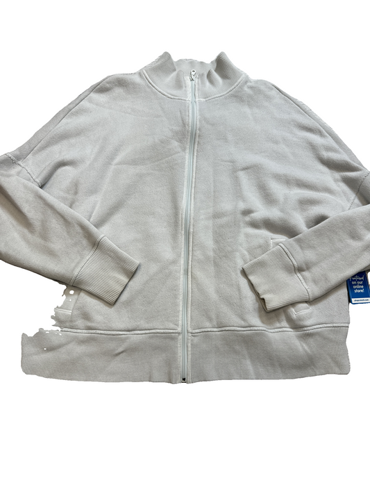 Sweatshirt Collar By Aerie In Grey, Size: L