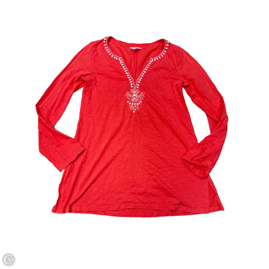 Top Long Sleeve Designer By Lilly Pulitzer In Pink, Size: L