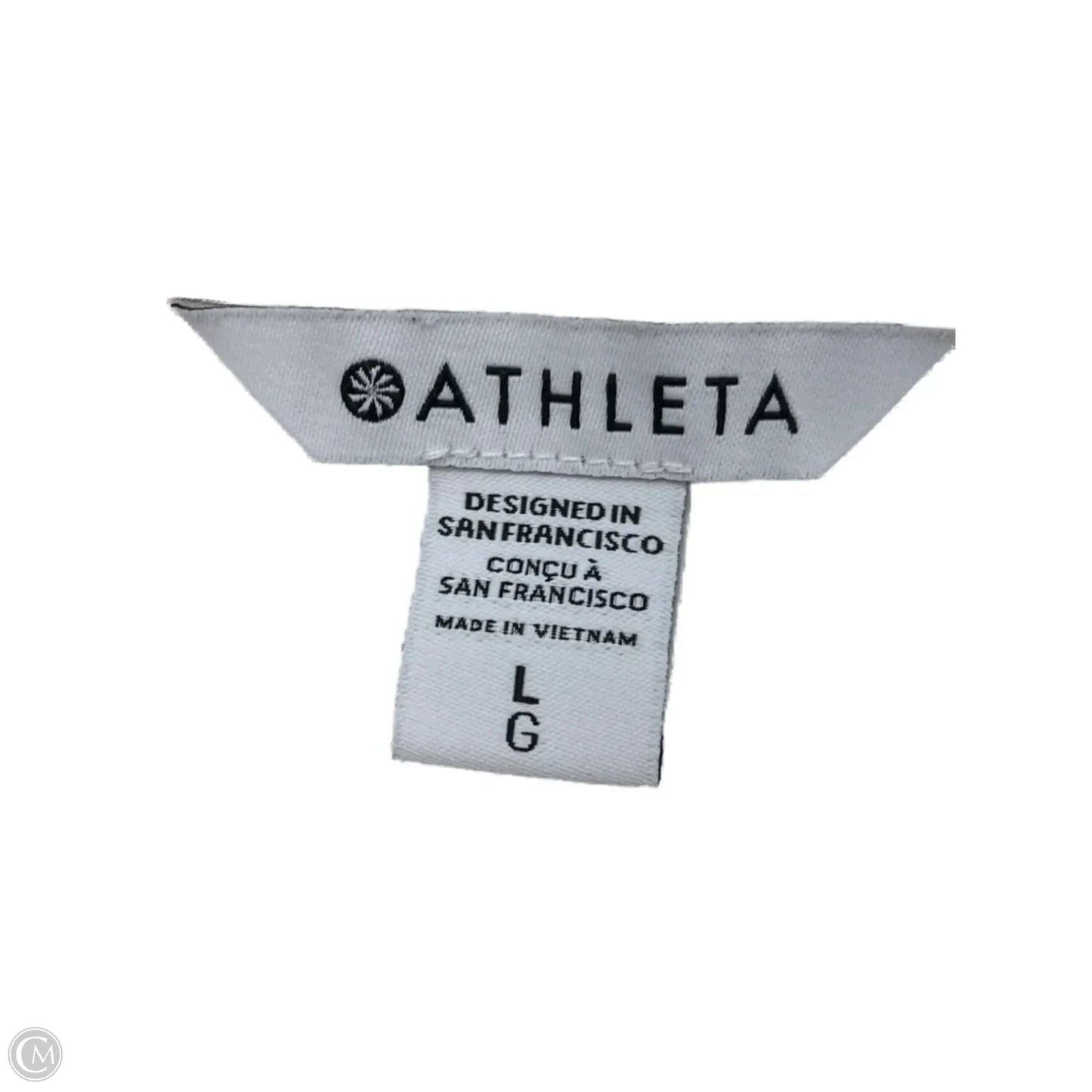 Athletic Top Short Sleeve By Athleta In Cream, Size: L