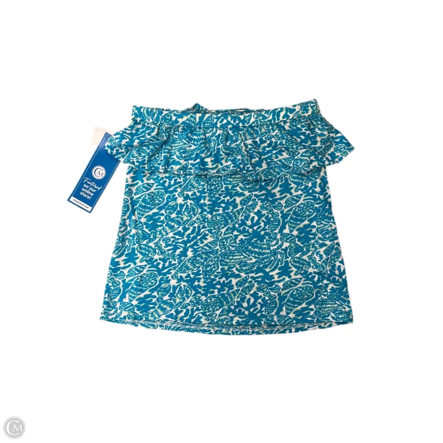 Top Sleeveless Designer By Lilly Pulitzer In Blue & White, Size: M