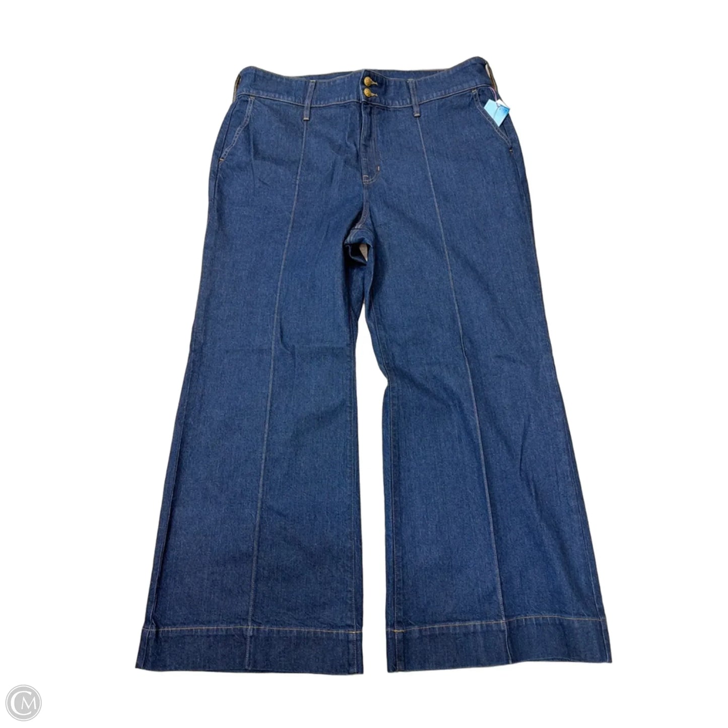 Jeans Wide Leg By J. Crew In Blue Denim, Size: 18