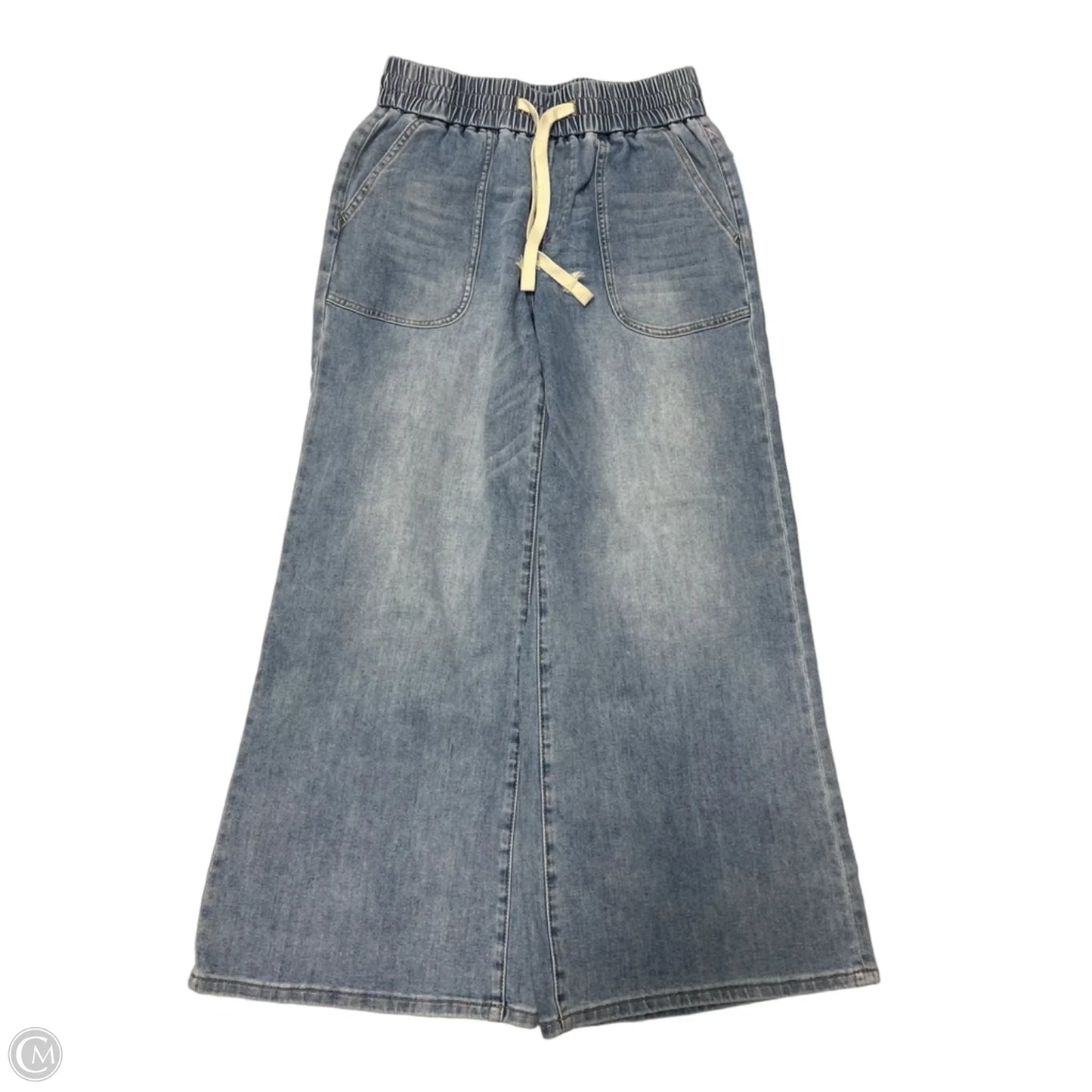 Pants Wide Leg By Oneso In Blue Denim, Size: 10