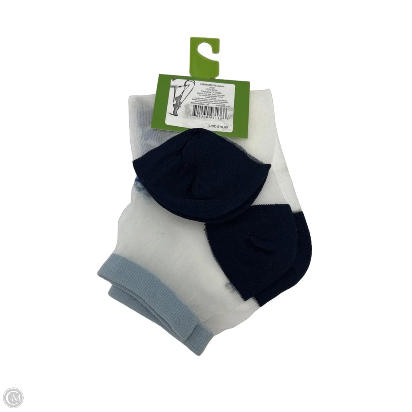 New! Socks Designer By Kate Spade In Navy, Size One Size