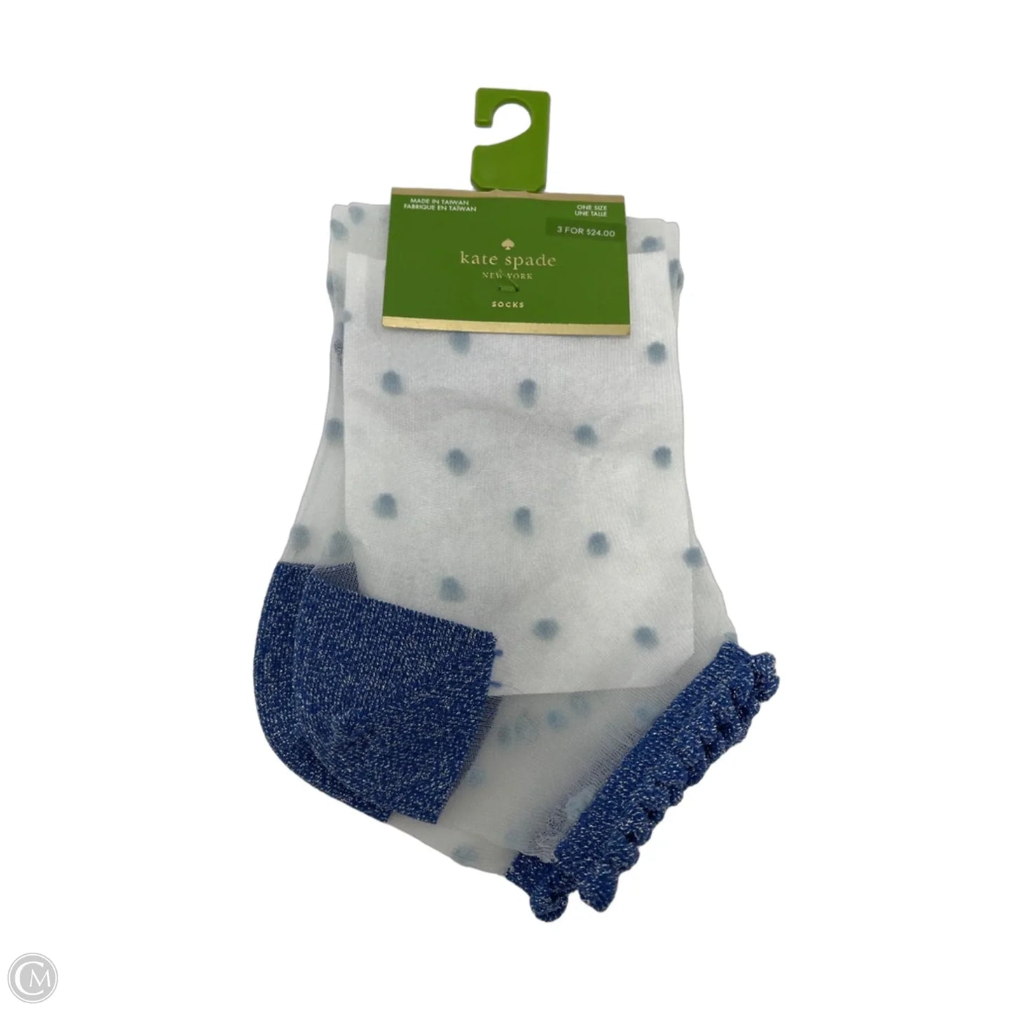 New! Socks Designer By Kate Spade In Polkadot Pattern, Size: One Size