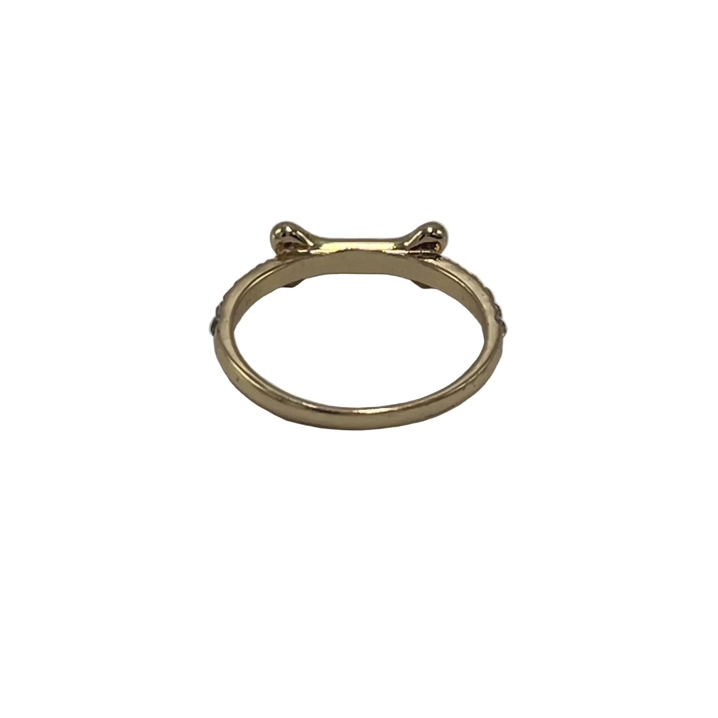 Dog Bone Ring in Gold, Size: