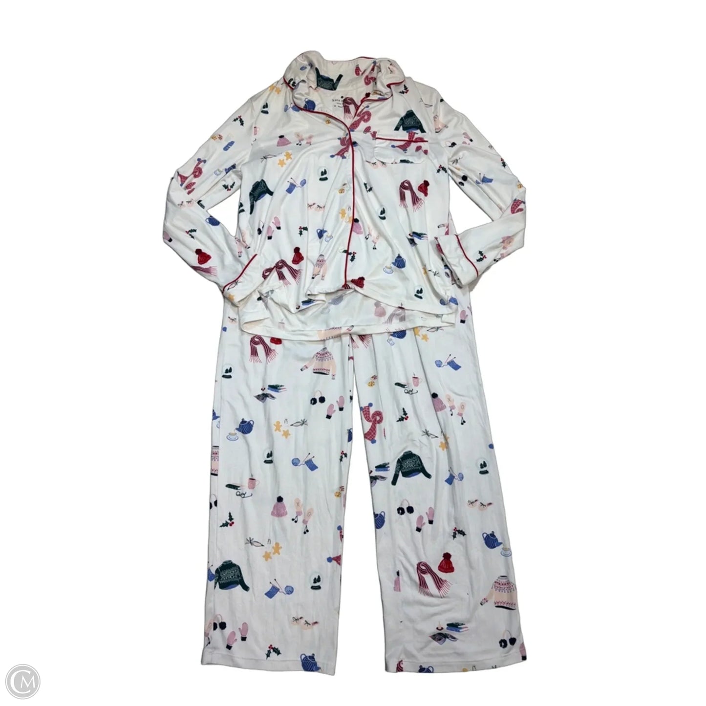 Pajamas Designer By Kate Spade In White, Size: M
