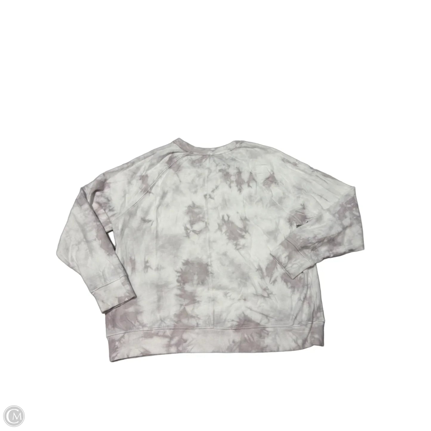 Sweatshirt Crewneck By Athleta In Purple & White, Size: L