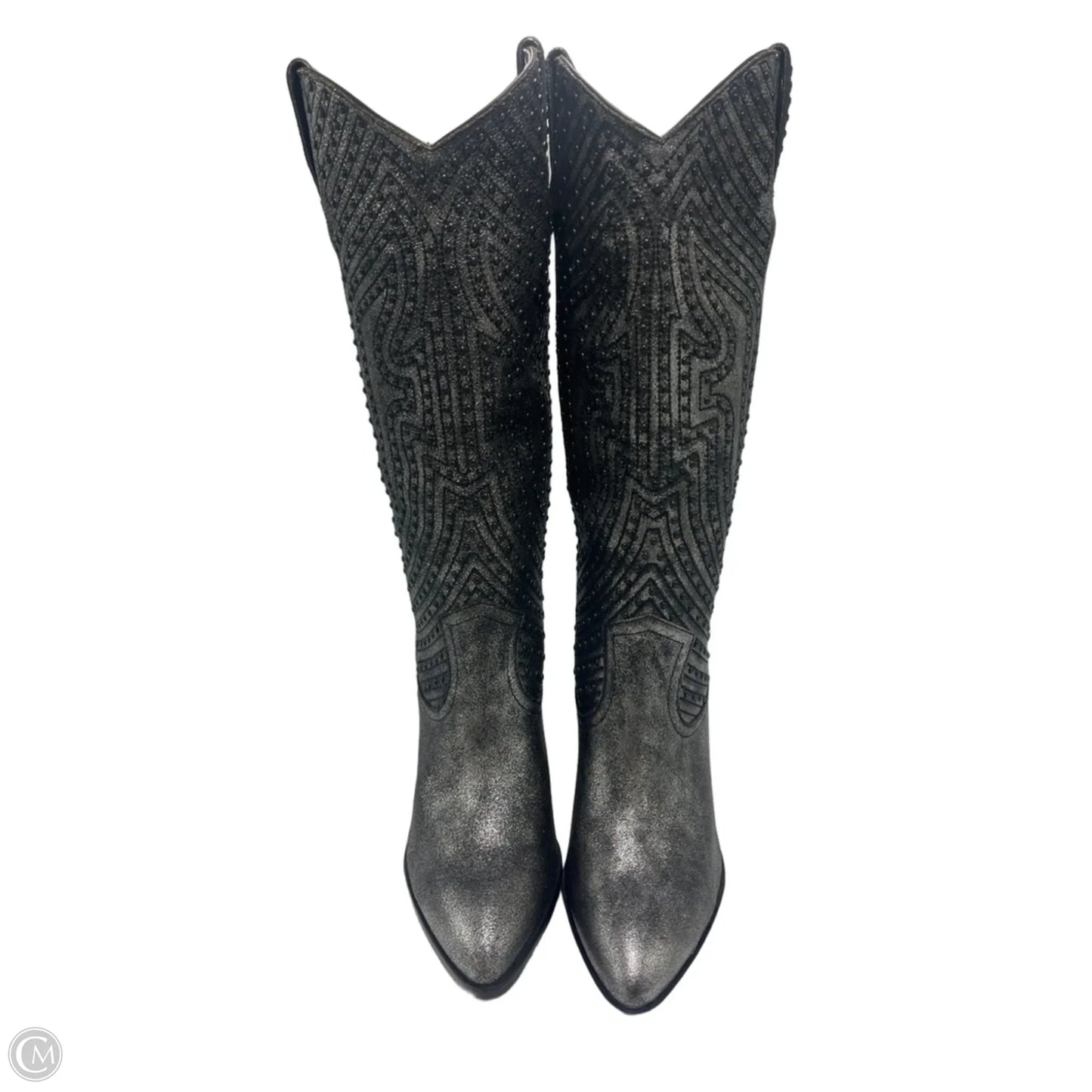 Like New! Boots Designer By Frye In Silver, Size: 10