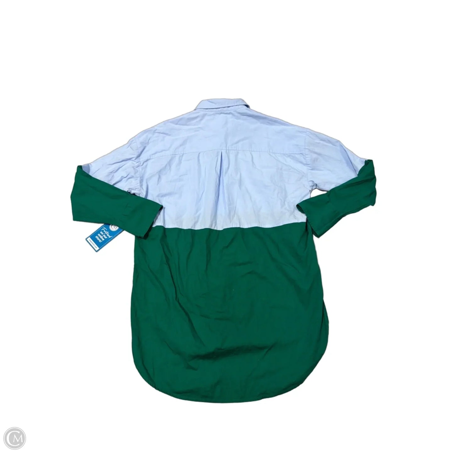 Blouse Long Sleeve By Maeve In Blue & Green, Size: Xxs