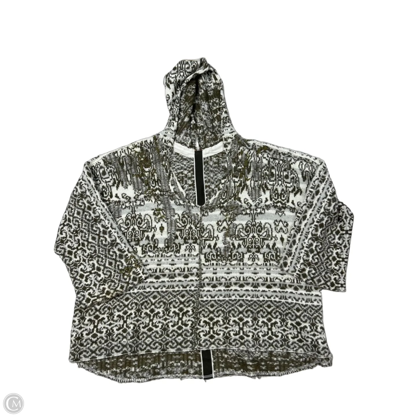Sweater By Free People In Green & White, Size: L